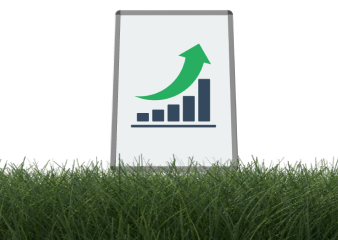 Growth graph on grass